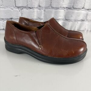 Footprints by Birkenstock Cambria Leather Slip On Loafer Shoes Women 6-6.5 Brown